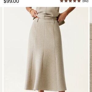 OGL Classic Beige Midi Skirt